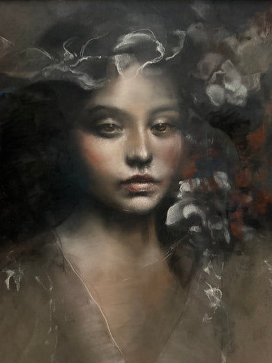 Whisper of White by Mara Light |   Closeup View of Artwork 