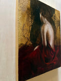 Original art for sale at UGallery.com | Draped in Red by Mara Light | $1,900 | oil painting | 20' h x 16' w | thumbnail 2