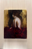 Original art for sale at UGallery.com | Draped in Red by Mara Light | $1,900 | oil painting | 20' h x 16' w | thumbnail 3