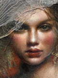 Original art for sale at UGallery.com | Ember by Mara Light | $4,350 | oil painting | 24' h x 24' w | thumbnail 4