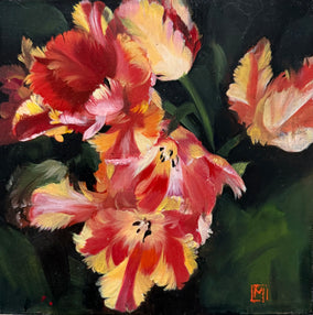 Original art for sale at UGallery.com | Tulips by Mara Light | $425 | oil painting | 8' h x 8' w