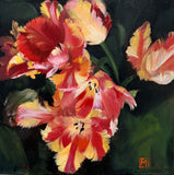 Original art for sale at UGallery.com | Tulips by Mara Light | $425 | oil painting | 8' h x 8' w | thumbnail 1