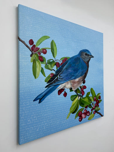 Azure by Maria Karla Watson |  Side View of Artwork 