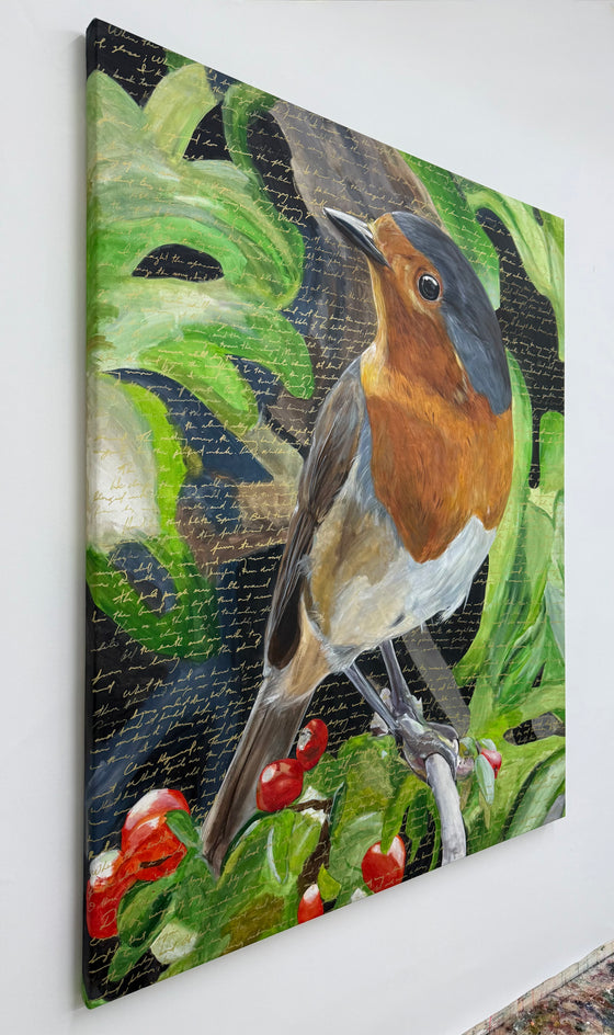 Bird Song by Maria Karla Watson |  Side View of Artwork 