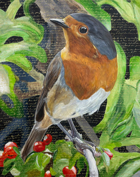 Original art for sale at UGallery.com | Bird Song by Maria Karla Watson | $5,000 | acrylic painting | 60' h x 48' w