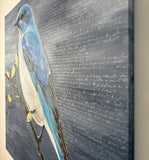 Original art for sale at UGallery.com | Bluebird by Maria Karla Watson | $6,200 | acrylic painting | 60' h x 60' w | thumbnail 2