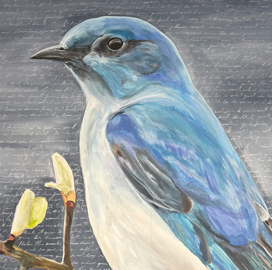 Bluebird by Maria Karla Watson |  Closeup View of Artwork 