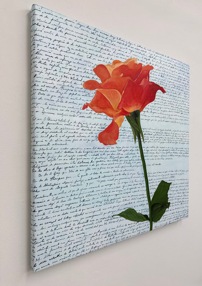 Delicate Fire by Maria Karla Watson |  Side View of Artwork 