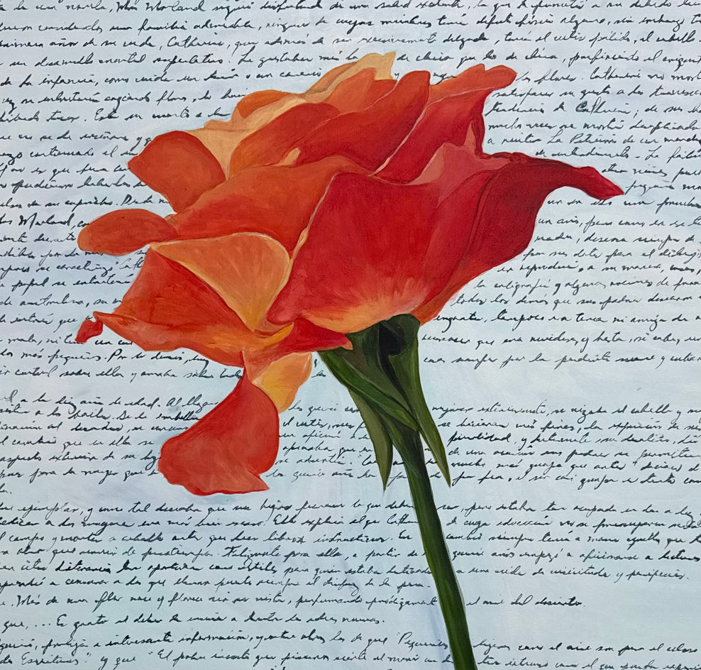 Delicate Fire by Maria Karla Watson |  Closeup View of Artwork 