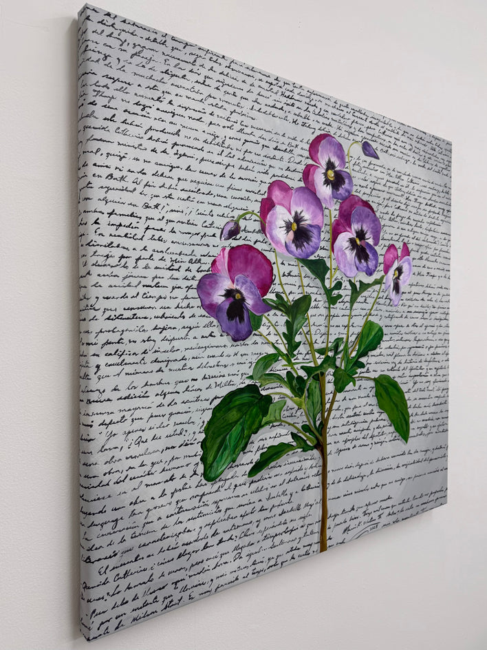 Magenta by Maria Karla Watson |  Side View of Artwork 