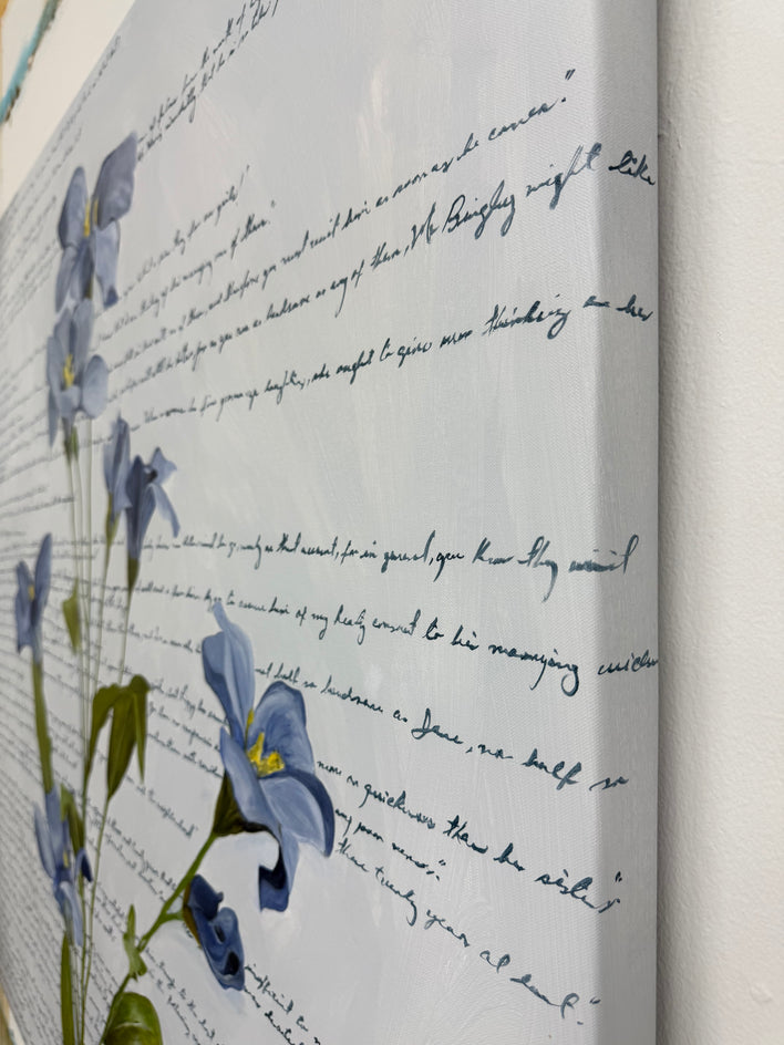 Pride and Prejudice by Maria Karla Watson |  Side View of Artwork 