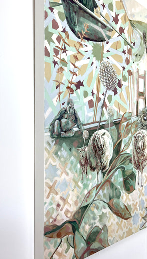 Comfort in Motifs by Marie-Eve Champagne |  Side View of Artwork 