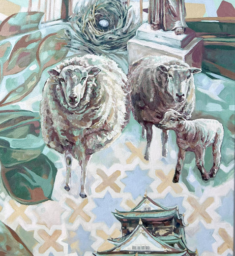 Comfort in Motifs by Marie-Eve Champagne |   Closeup View of Artwork 