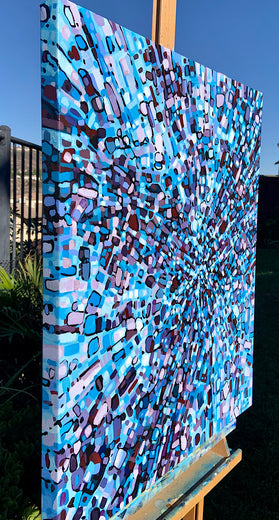 Fragmentation - Falling In by Marie-Eve Champagne |  Side View of Artwork 