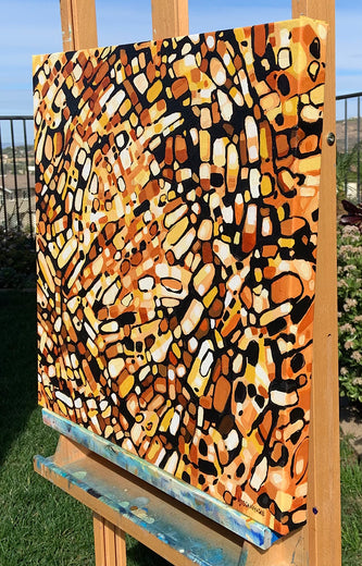 Fragmentation - Topaz Wind by Marie-Eve Champagne |  Side View of Artwork 