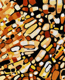 Original art for sale at UGallery.com | Fragmentation - Topaz Wind by Marie-Eve Champagne | $500 | acrylic painting | 20' h x 20' w | thumbnail 4