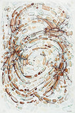 Original art for sale at UGallery.com | Fragmentation II - Clay by Marie-Eve Champagne | $1,200 | acrylic painting | 36' h x 24' w | thumbnail 1
