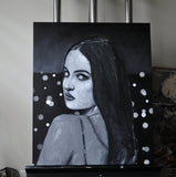 Original art for sale at UGallery.com | It's Gonna Be a Long Night (98-99 Series) by Mark Cudd | $850 | acrylic painting | 24' h x 20' w | thumbnail 3