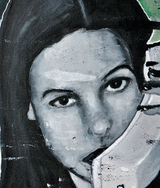 The Phone Call and What She Said (98-99 Series) by Mark Cudd |   Closeup View of Artwork 
