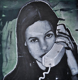 Original art for sale at UGallery.com | The Phone Call and What She Said (98-99 Series) by Mark Cudd | $750 | acrylic painting | 20' h x 20' w | thumbnail 1