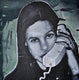 Original art for sale at UGallery.com | The Phone Call and What She Said (98-99 Series) by Mark Cudd | $750 | acrylic painting | 20' h x 20' w | thumbnail 1