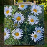 Original art for sale at UGallery.com | Daisies Greet the Sun by Mary Beatty-Brooks | $575 | acrylic painting | 12' h x 12' w | thumbnail 3