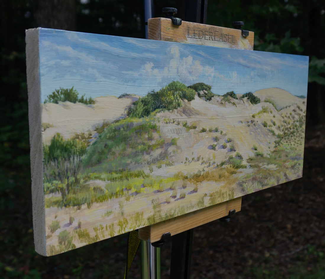 Dunes at Nags Head by Mary Beatty-Brooks |  Side View of Artwork 