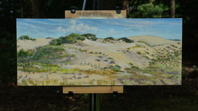 Original art for sale at UGallery.com | Dunes at Nags Head by Mary Beatty-Brooks | $625 | acrylic painting | 7.37' h x 18.12' w | thumbnail 3