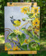 Original art for sale at UGallery.com | Goldfinch in a Tangle of Sunflowers by Mary Beatty-Brooks | $475 | acrylic painting | 10' h x 8' w | thumbnail 3