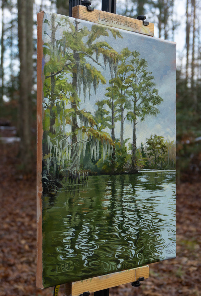 Kayaking from Edenton Bay by Mary Beatty-Brooks |  Side View of Artwork 