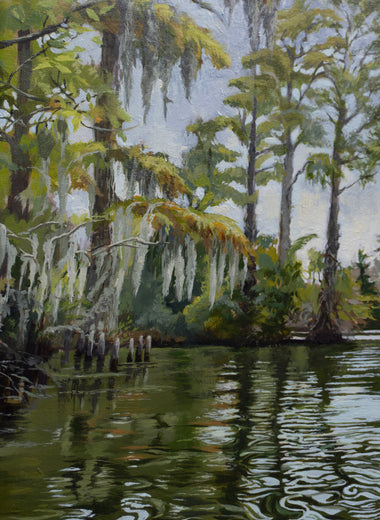 Kayaking from Edenton Bay by Mary Beatty-Brooks |   Closeup View of Artwork 