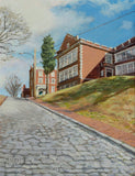 Original art for sale at UGallery.com | Up 23rd Street, Church Hill, Richmond, VA by Mary Beatty-Brooks | $475 | acrylic painting | 12' h x 9' w | thumbnail 1
