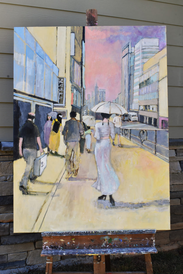 City Stroll by Mary Pratt |  Context View of Artwork 