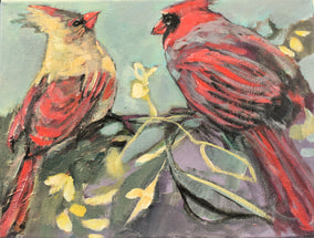 Original art for sale at UGallery.com | Sweethearts by Mary Pratt | $475 | acrylic painting | 9' h x 12' w