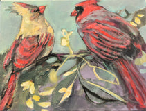 Original art for sale at UGallery.com | Sweethearts by Mary Pratt | $475 | acrylic painting | 9' h x 12' w | thumbnail 1