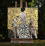 Original art for sale at UGallery.com | The Golden Path of Best Friends by Mary Pratt | $2,175 | mixed media artwork | 36' h x 36' w | thumbnail 3