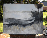 Original art for sale at UGallery.com | A Boat on the Shore by Mary Pratt | $1,575 | oil painting | 30' h x 40' w | thumbnail 3