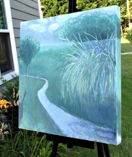 A Study in Green by Mary Pratt |  Side View of Artwork 