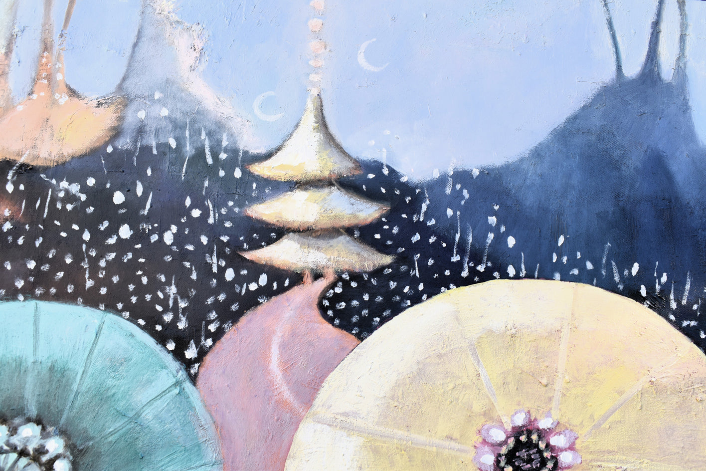 Tale of Two Moons by Mary Pratt |  Closeup View of Artwork 