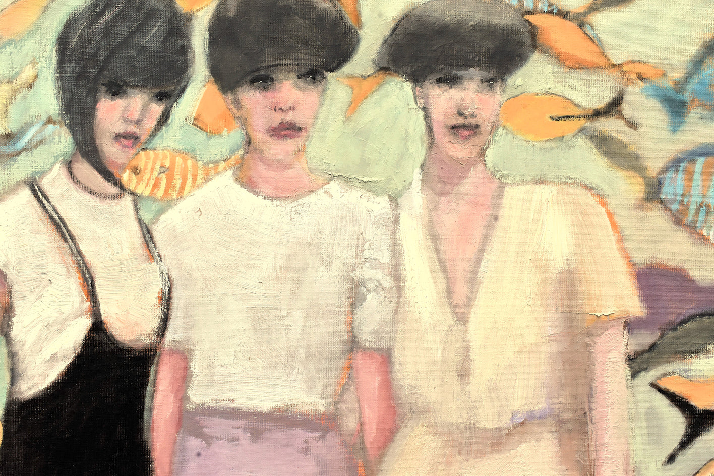 Five Bird Rule by Mary Pratt |  Closeup View of Artwork 