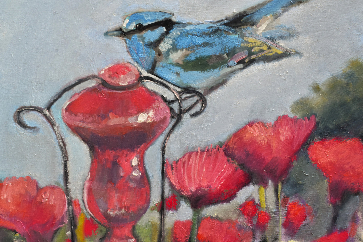 Garden Visit by Mary Pratt |  Closeup View of Artwork 