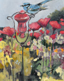 Original art for sale at UGallery.com | Garden Visit by Mary Pratt | $1,575 | oil painting | 28' h x 22' w | thumbnail 1