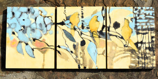 Original art for sale at UGallery.com | Happy Yellow by Mary Pratt | $1,800 | oil painting | 14' h x 33' w | thumbnail 3