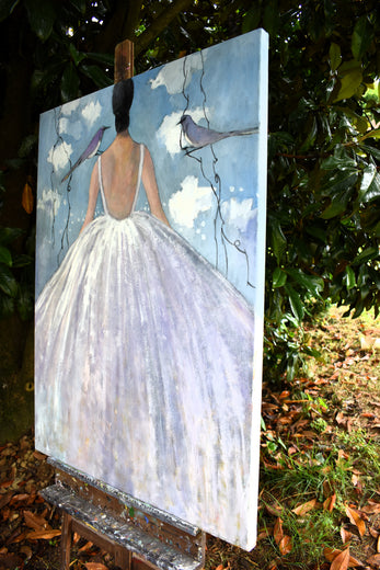 Head in the Clouds by Mary Pratt |  Side View of Artwork 