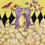 Original art for sale at UGallery.com | Imagining Flight by Mary Pratt | $875 | oil painting | 18' h x 18' w | thumbnail 1