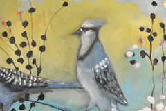 Original art for sale at UGallery.com | Jay and Jaylene Making Every Tweet Count by Mary Pratt | $2,700 | oil painting | 36' h x 36' w | thumbnail 4