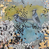 Original art for sale at UGallery.com | Jay and Jaylene Making Every Tweet Count by Mary Pratt | $2,700 | oil painting | 36' h x 36' w | thumbnail 1