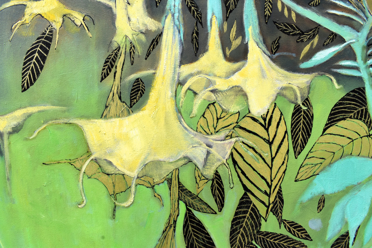 Joyful Yellow by Mary Pratt |  Closeup View of Artwork 