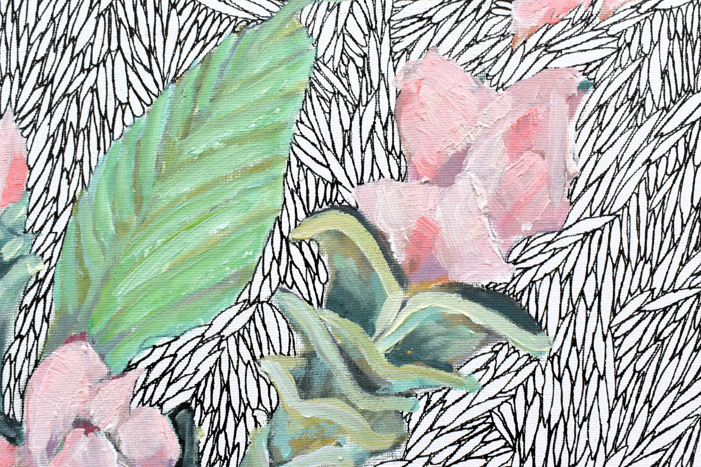 Meditation in Nature by Mary Pratt |  Closeup View of Artwork 