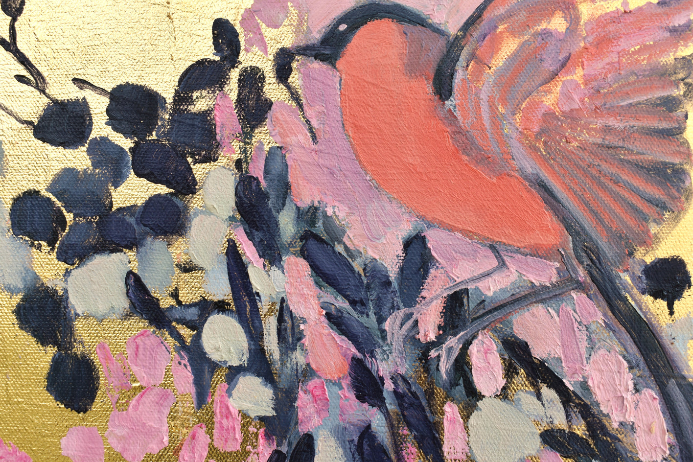 Nestled in Pink by Mary Pratt |  Closeup View of Artwork 